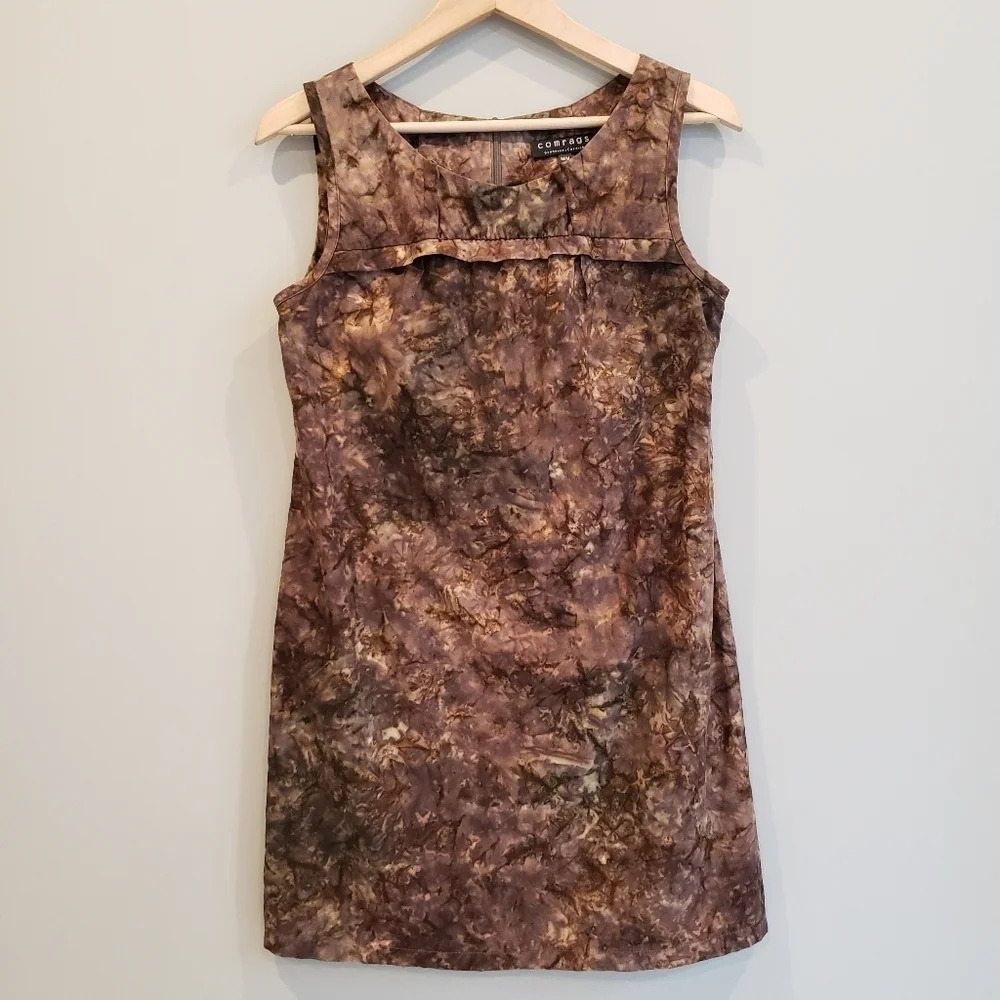Comrags Injection Print Midi Sheath Dress Ruffle Details  Made in Canada NWOT - Picture 14 of 15